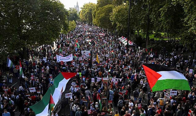 Pro-Palestine protesters shouted ¿death, death to the IDF¿ yesterday as desperate Israeli families waited to be reunited with their kidnapped loved ones