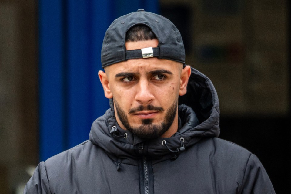 Ashkar Jamal holding a box of fish and chips outside Poole Magistrates Court.