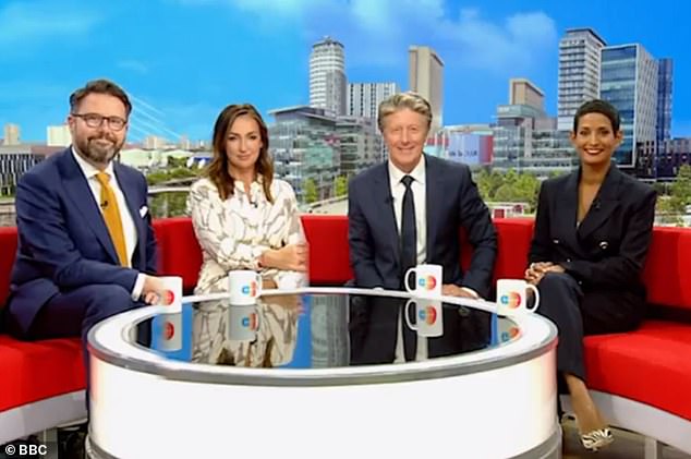 Jon and Sally (left) present the show from Monday to Wednesday, with Charlie Stayt and Naga Munchetty taking over on Thursday and Friday