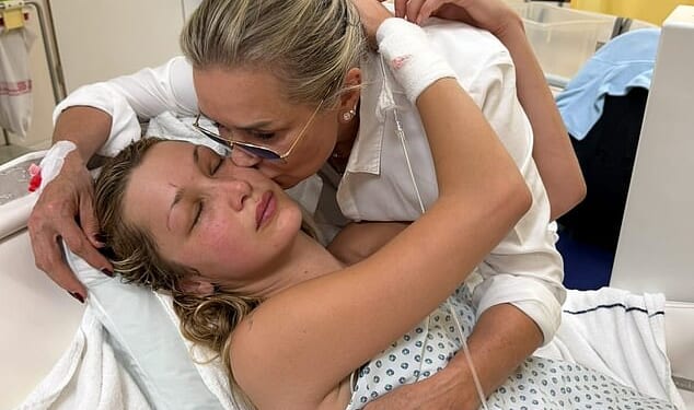 Bella Hadid, 29, sparked concern last month when she shared photos from her month-long stay at St. George Hospital in Germany, where she was being treated for her chronic Lyme disease symptoms