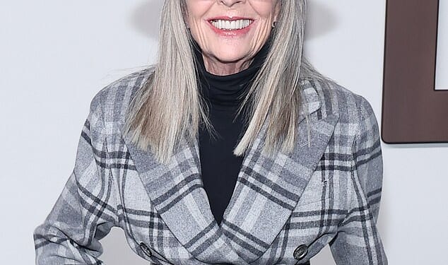 Diane Keaton is being remembered by her Hollywood friends and colleagues after her shock death on Saturday at age 79; pictured in 2023