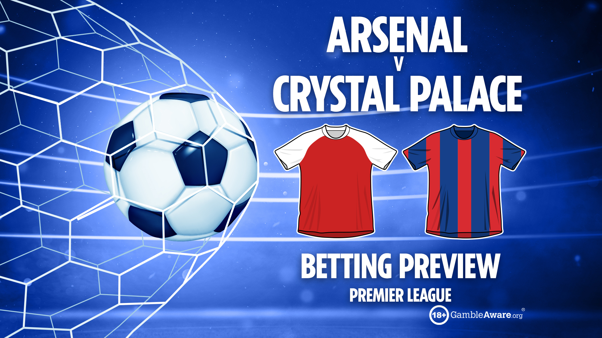 Illustration for Arsenal vs Crystal Palace Premier League betting preview.