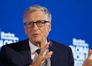 Bill Gates speaks onstage at the Bloomberg Philanthropies Global Forum 2025 at The Plaza Hotel on Sept. 24, 2025, in New York City.