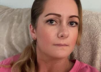 Angela Shellis, 45, (pictured) was discovered in the Morfa area of Prestatyn, North Wales, on Friday