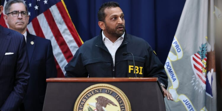 FBI Director Kash Patel speaks at a news conference in New York City on Oct. 23, 2025.