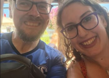 The last picture of drama teacher William Nelson, 44, and theatre director Kayleigh Smith, 36, before their death in a tram crash