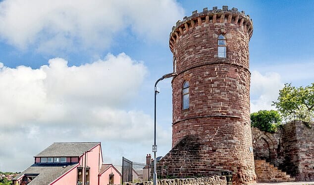 The Gazebo Tower (pictured) sits in pride of place on the high street in Ross-on-Wye, Herefordshire, looking out over the river and the surrounding countryside