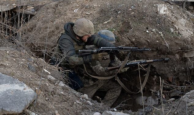 Soldiers amid the Russian invasion of Ukraine in January of this year (stock image)