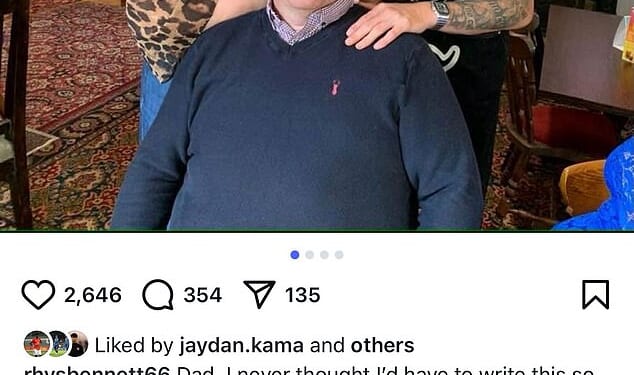 Manchester United academy star Rhys Bennett has been granted compassionate leave following the death of his father at the weekend - which he revealed on social media