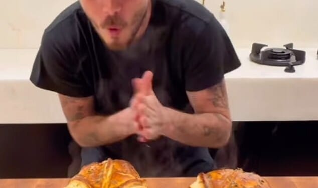 Brooklyn Beckham impressed fans on Instagram as he returned to the kitchen to cook an 'amazing' beef wellington on Tuesday evening