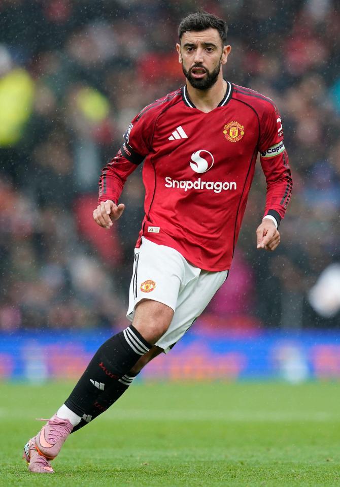 Bruno Fernandes of Manchester United during a Premier League match.