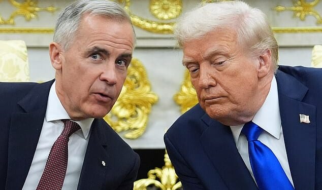 Mark Carney has delivered a sharp insult to Donald Trump after trade negotiations were canceled over an ad featuring former president Ronald Reagan slamming tariffs
