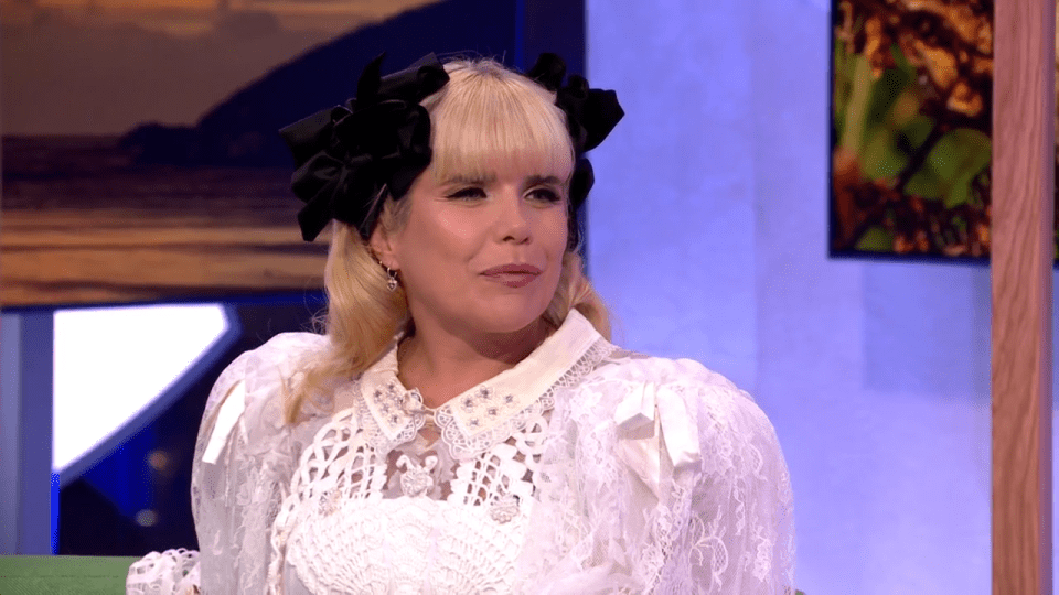 Paloma Faith on a television set.