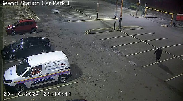 Footage shown in court captures Ms Whyte walking across the empty car park at 11.10pm, minutes after the end of her shift