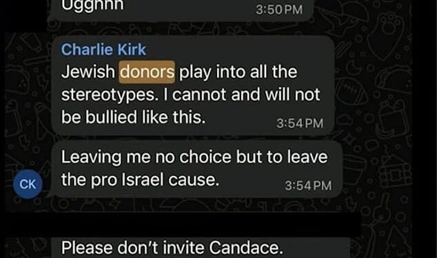 Before his death, Kirk complained about how 'Jewish donors play into all the stereotypes' and that he had 'no choice but to leave the pro Israel cause'