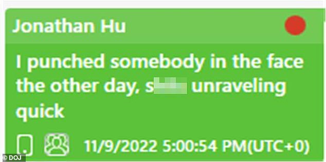 He later appeared to confirm that he had assaulted Doe #5 in a separate text message