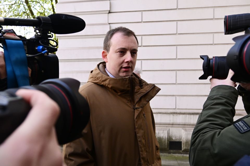 Christopher Berry arriving at Westminster Magistrates' Court.