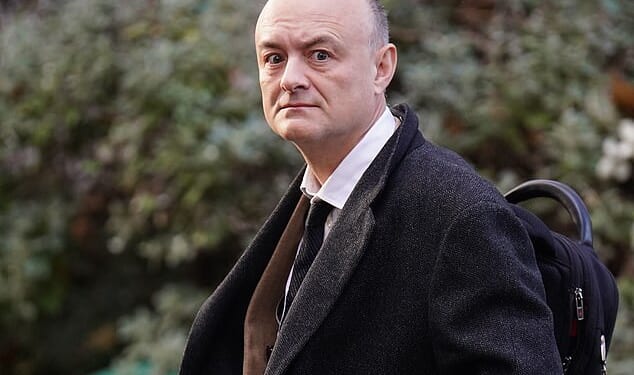 Dominic Cummings said he and the ex-PM were notified of the 'serious' breach - involving 'extremely dangerous' information - in 2020