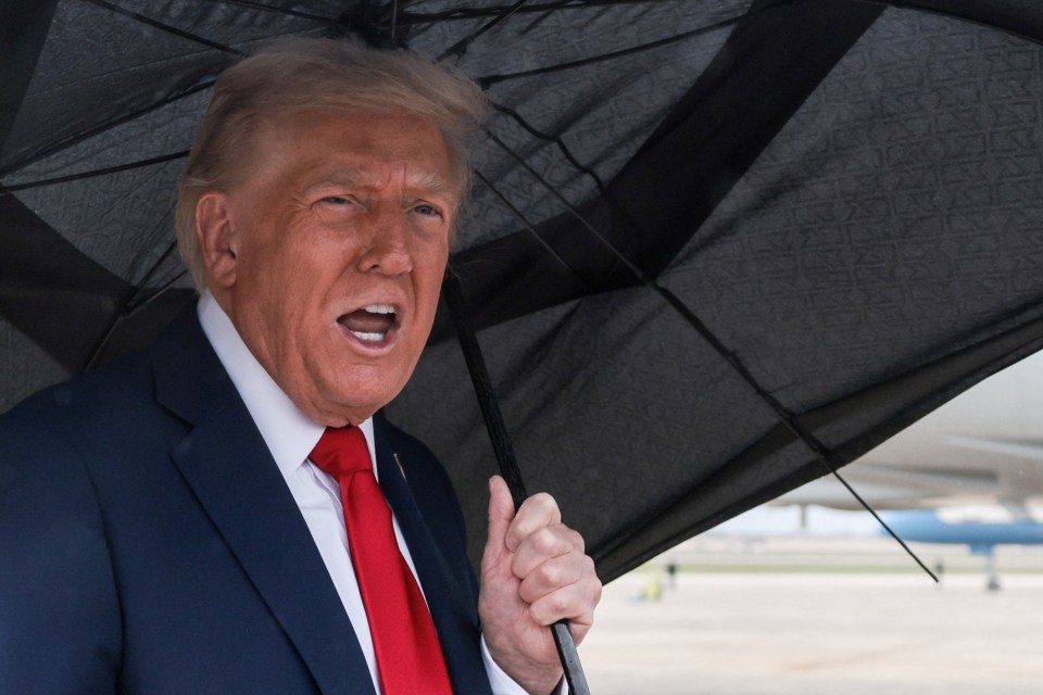 U.S. President Trump boards Air Force One as he departs for Israel, at Joint Base Andrews