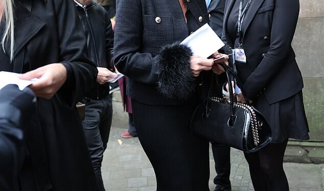 Claire Sweeney paid her respects to her ex-boyfriend Ricky Hatton as she attended his funeral service at Manchester Cathedral on Friday