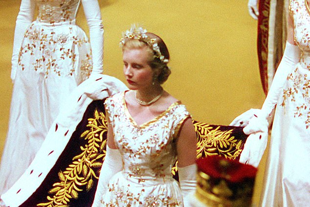 Lady Coke, now Lady Glenconner, was one of the six maids of honour at Queen Elizabeth's coronation