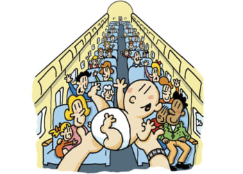 Come cry with me! A cross-country flight, a wailing baby – and communal joy.