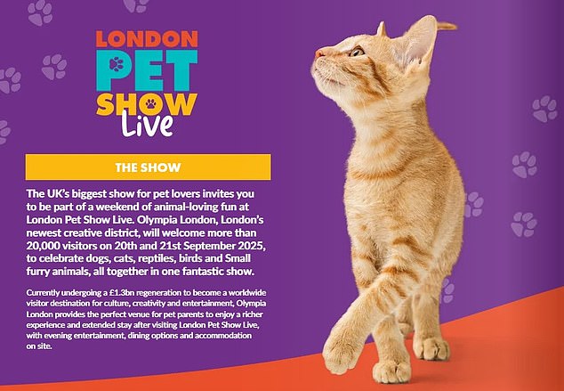 Many vendors complained they had bought a stall on the basis of there being 20,000 or more visitors to the door - but only a fraction of that turned up. Pictured: A page from the show's media pack which touted the '20,000 visitor' estimate