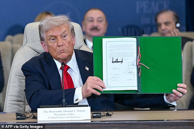 Trump signed the Israel-Hamas ceasefire agreement formally signifying the end of the bloody two-year war