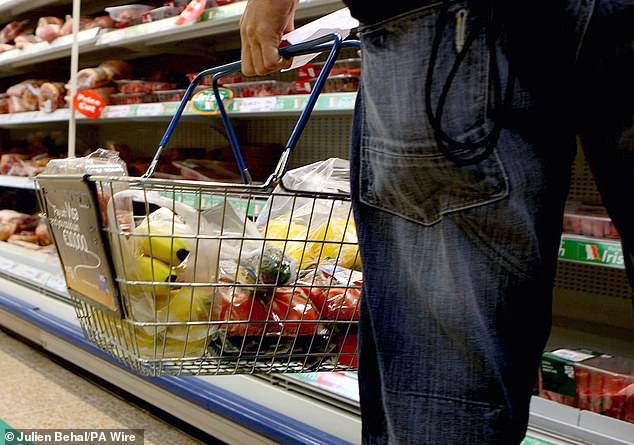 Food and drink prices in the UK have risen in the past year, contributing to overall inflation remaining at 3.8 per cent (Stock Image)