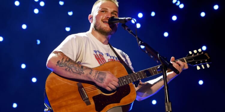 Zach Bryan performs at MetLife Stadium in East Rutherford, New Jersey, on July 20.