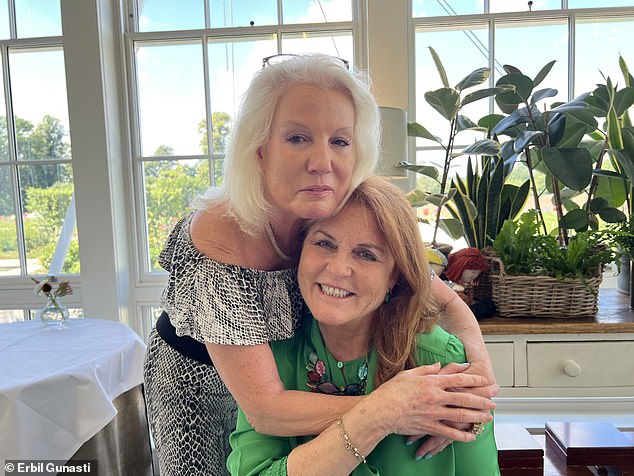 Daphne Barak (left), with Sarah Ferguson. Daphne writes: 'As a fellow survivor of breast cancer, I have great sympathy for Sarah Ferguson'