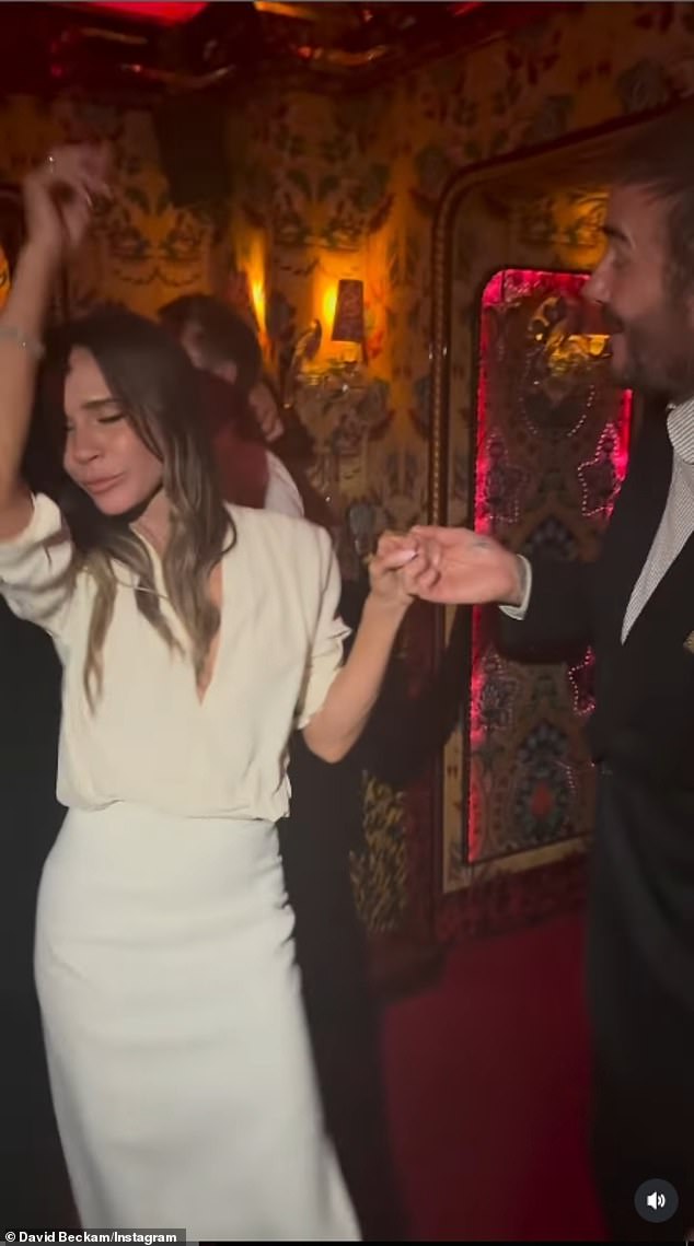 Taking to Instagram on Thursday, David shared a sweet clip of him dancing with Victoria during her premiere afterparty