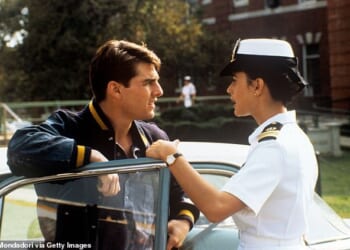 When Demi Moore (R) showed up to the first table read for A Few Good Men in 1991 while nearly eight months pregnant, her castmate Tom Cruise (L) seemed visibly uncomfortable