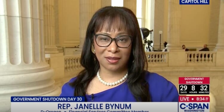 Democratic Rep. Janelle Bynum answers questions on a segment of C-SPAN.