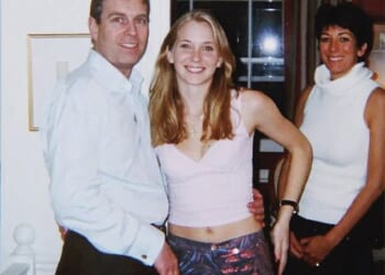 Detectives have quizzed the retired royal protection officer who Prince Andrew asked to smear his teenage sex accuser Virginia Giuffre (pictured centre, with Andrew and Ghislaine Maxwell)