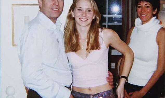 Detectives have quizzed the retired royal protection officer who Prince Andrew asked to smear his teenage sex accuser Virginia Giuffre (pictured centre, with Andrew and Ghislaine Maxwell)