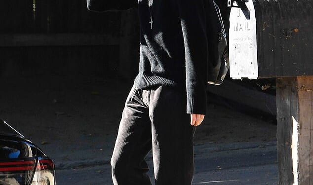 Diane Keaton's grieving son Duke was seen for the first time after his mother's death as he left the late actress' LA home on Sunday, dressed all in black