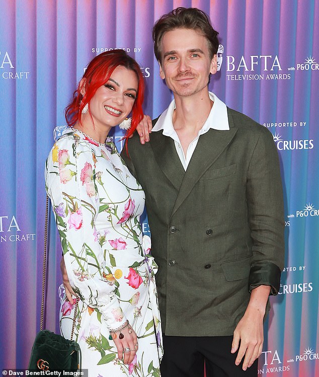 The dancing star revealed she was expecting a baby boy with boyfriend Joe Sugg (right) a week before the new series began