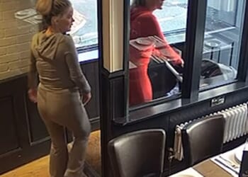 CCTV from the incidents, shows the four women brazenly walk out of the eatery one at a time before the staff realise what has happened and rush after them