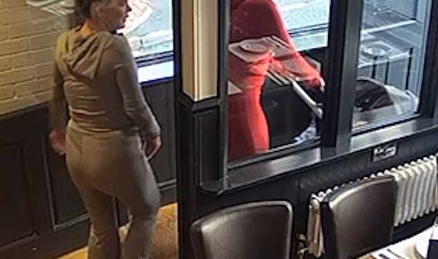 CCTV from the incidents, shows the four women brazenly walk out of the eatery one at a time before the staff realise what has happened and rush after them