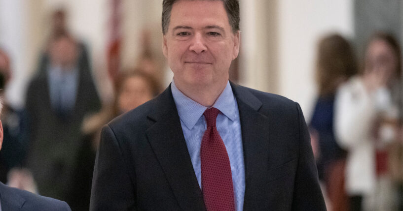 Former FBI Director James Comey arrives to testify under subpoena behind closed doors before the House Judiciary and Oversight Committee on Capitol Hill in Washington, D.C., on Dec. 7, 2018.