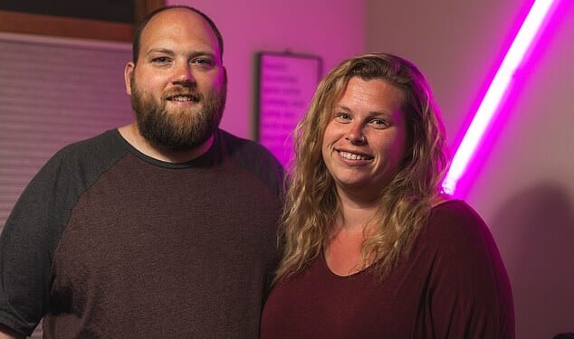 Brendan Doyle (pictured above with wife Ciera) was left screaming in pain due to a bug that had crawled in his ear while he slept