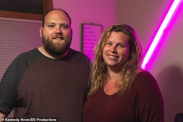 Brendan Doyle (pictured above with wife Ciera) was left screaming in pain due to a bug that had crawled in his ear while he slept
