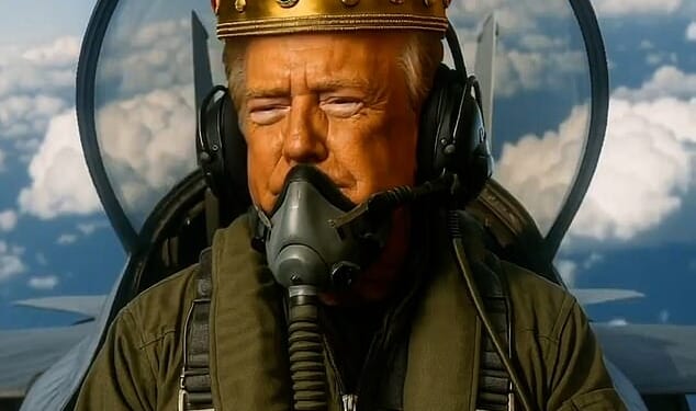 In the clip shared to his Truth Social Media platform, the US president is wearing a military uniform and a jeweled golden crown as the hit Danger Song by Kenny Loggins plays in the back