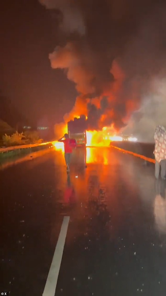 The fire tore through the bus within minutes, trapping dozens of passengers as it sped along a highway near Kurnool district in Andhra Pradesh state