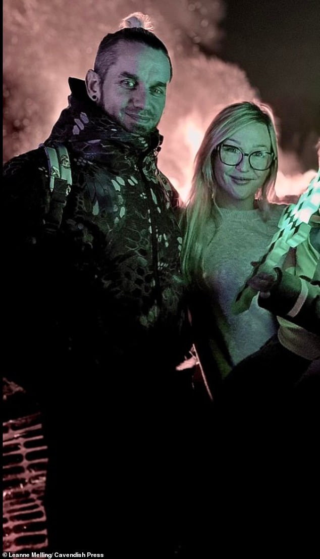 Melling pictured with boyfriend Matthew Clark, who she stabbed in stomach with kitchen knife