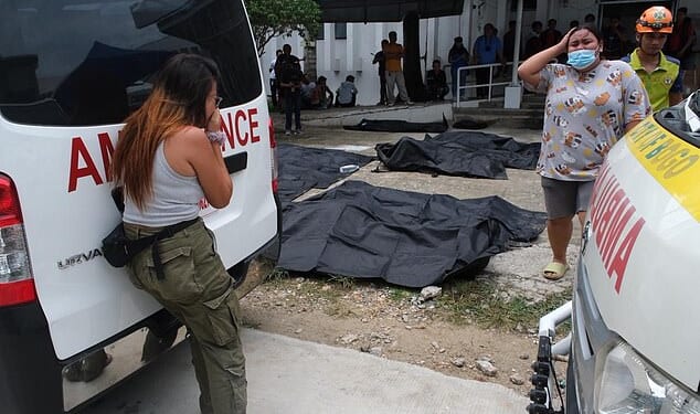 Villages mourn the death of their relatives after the earthquake. It has been reported that more than 70 people died after the 6.9 magnitude tremor struck