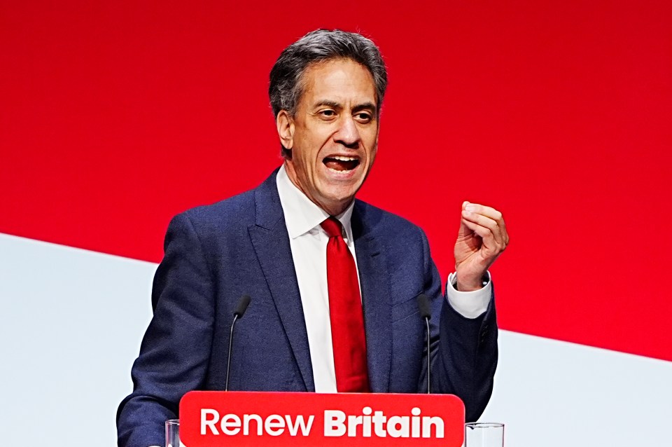 Energy Security and Net Zero Secretary Ed Miliband speaks at the Labour Party Conference.