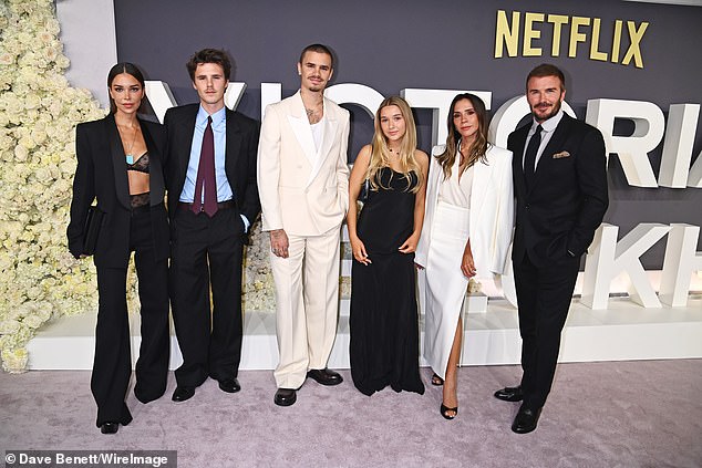 Victoria Beckham was supported by her beloved family at the star-studded premiere of her Netflix documentary at London's Curzon Mayfair