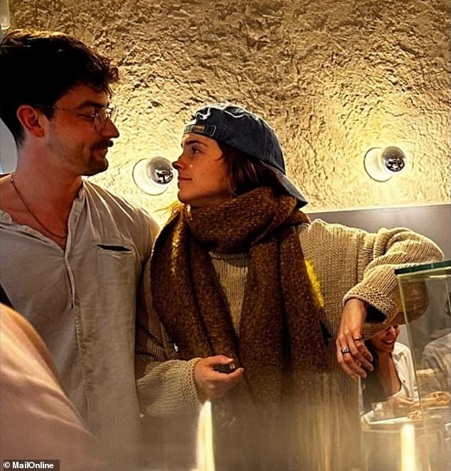 Her boyfriend is Kieran Brown (pictured with the actress), whom she met while studying for her part-time master¿s degree in creative writing at Oxford University, where he is pursuing a PHD